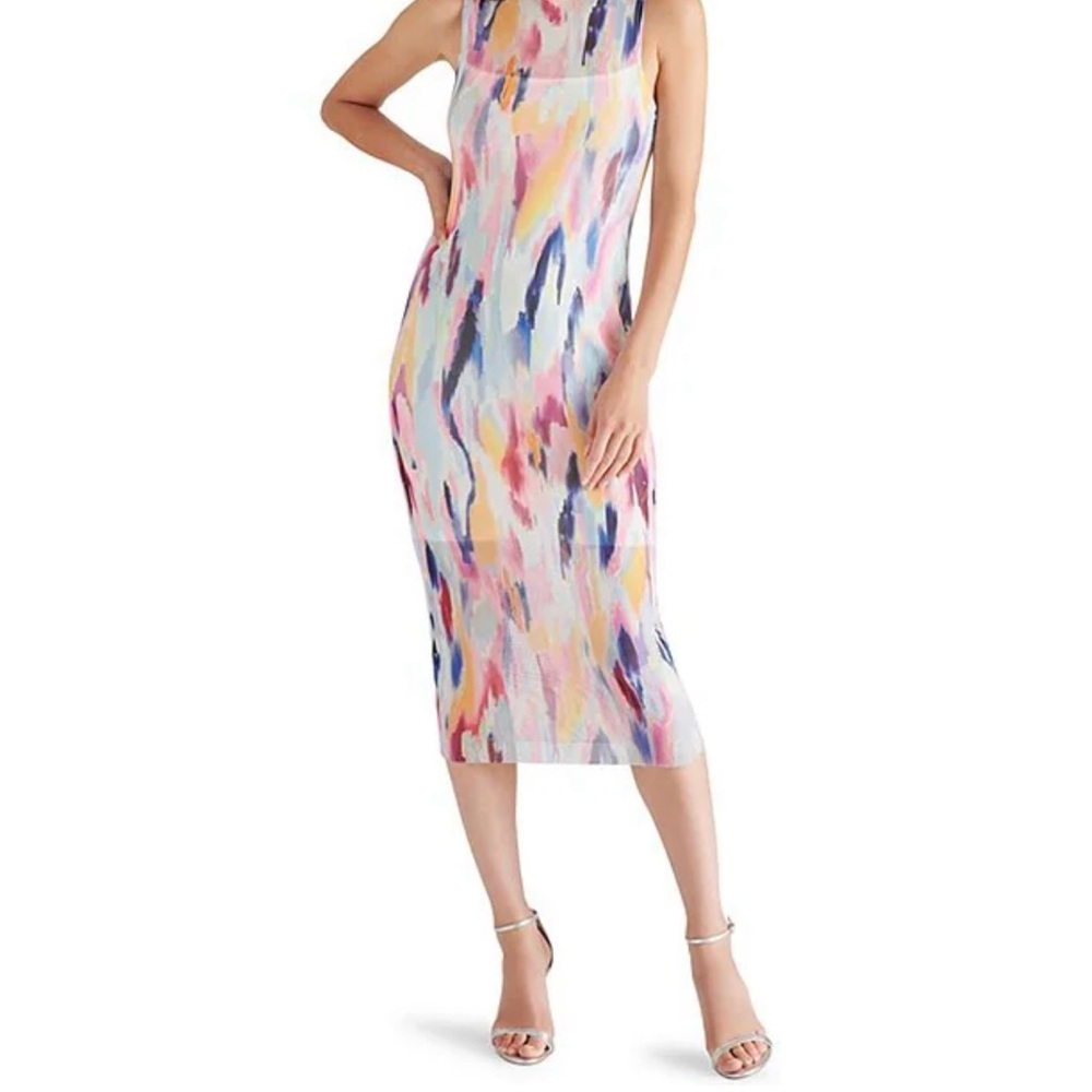 Steve Madden Pink and Purple Halter Sheath Dress